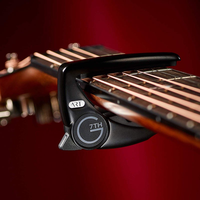G7th Performance 3 ART Capo - 6 String, Satin Black - Bundled with Dunlop Variety Pick Pack - Image 5